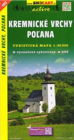 Kremnické vrchy, Poľana 1:50 000 - Turistická mapa SHOCart Slovensko 1093