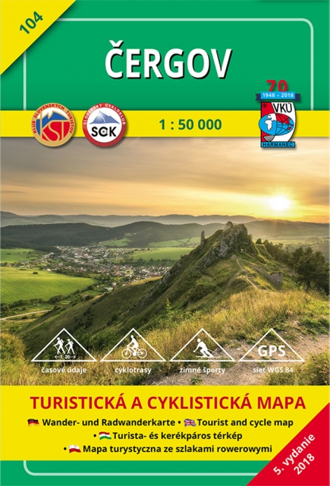 Čergov 1:50 000 - Turistická mapa 104