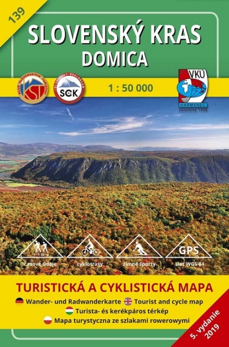 Slovenský kras, Domica 1:50 000 (5.vydanie) - Turistická mapa 139