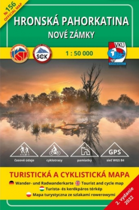 Hronská pahorkatina - Nové Zámky 1:50 000 (2.vydanie) - Turistická a cyklistická mapa