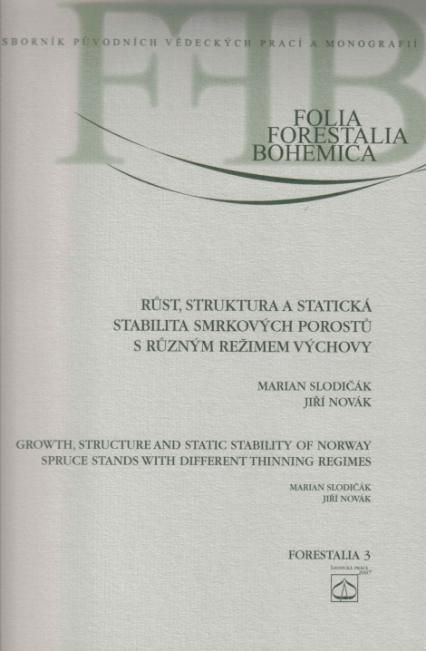 Růst, struktura a statická stabilita smrkových porostů s různým režimem výchovy - Martin Slodičák, Jiří Novák