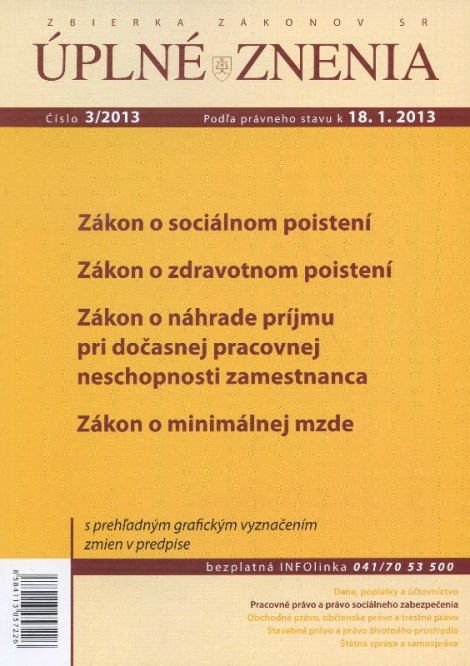 UZZ 3/2013 Zákon o sociálnom poistení - 