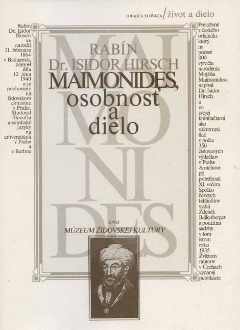 Maimonides, osobnosť a dielo - 