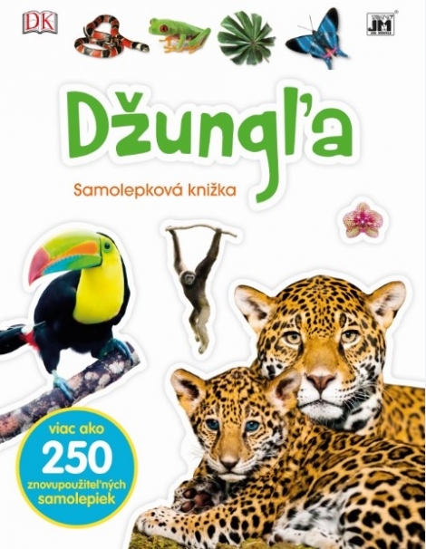 Samolepková knižka - Džungľa - viac ako 250 znovupoužiteľných samolepiek