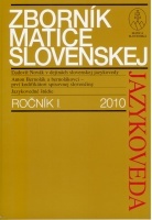 Zborník Matice slovenskej - Jazykoveda I