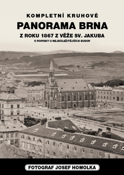 Panorama Brna z roku 1867 z věže sv.Jakuba - S popisky u nejdůležitějších budov