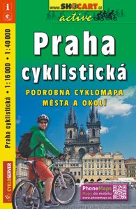 Praha cyklistická 1:18 000 / 1 : 40 000 - Podrobná cyklomapa města a okolí
