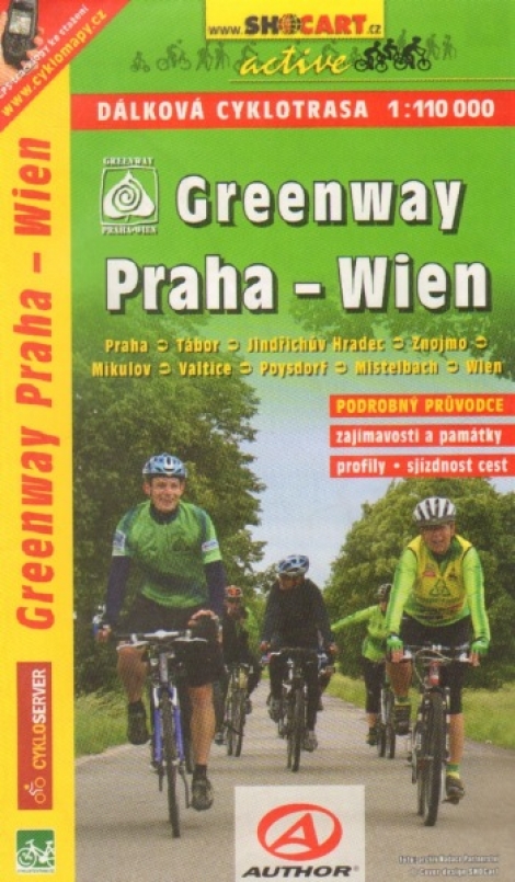 Greenway Praha - Wien 1:110 000 - Cykloprůvodce