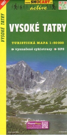 Vysoké Tatry 1 : 50 000 - Turistická mapa SHOCart Slovensko 1097