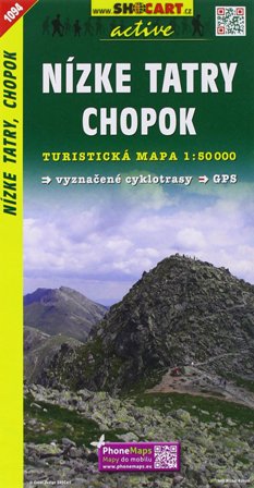 Nízké Tatry, Chopok 1:50 000 - Turistická mapa SHOCart Slovensko 1094