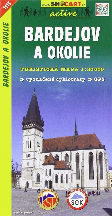 Bardejov a okolie 1:50 000 - Turistická mapa SHOCart Slovensko 1113
