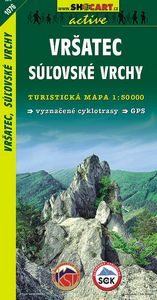 Vršatec, Súlovské vrchy 1:50 000 - Turistická mapa SHOCart Slovensko 1076
