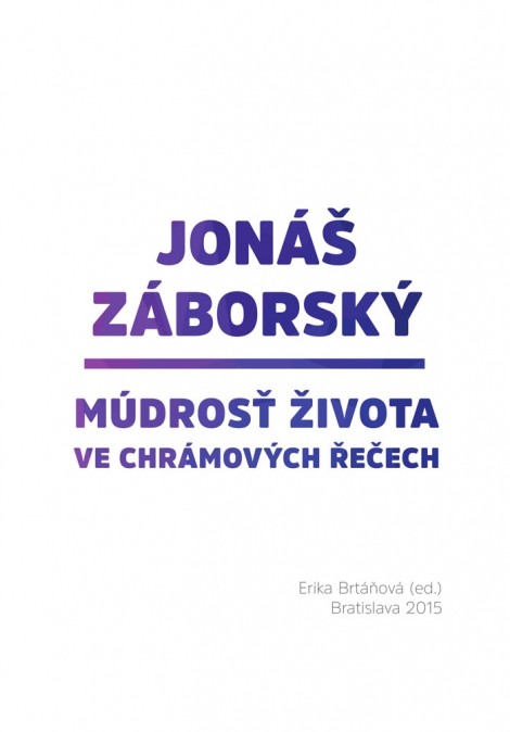 Jonáš Záborský - Múdrosť života ve chrámových řečech