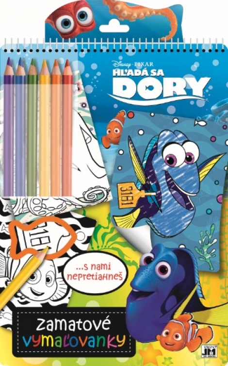 Zamatové vymaľovanky - Hľadá sa Dory - ... s nami nepretiahneš A3
