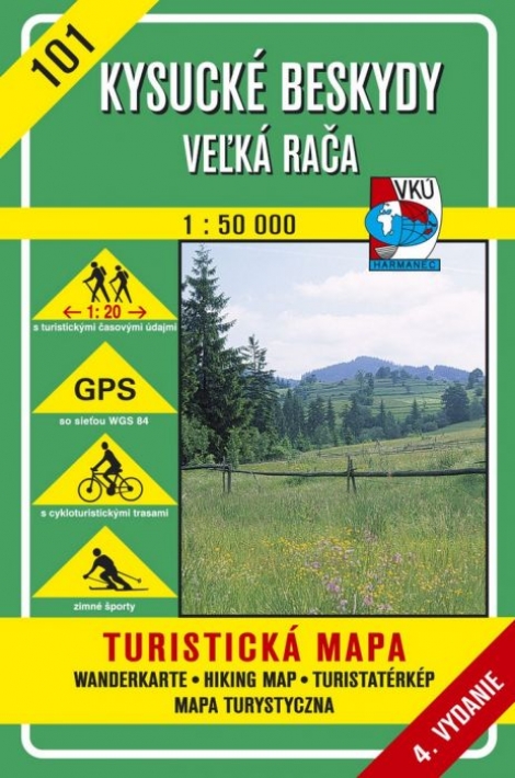 Kysucké Beskydy - Veľká Rača 1:50 000 - Turistická mapa 101