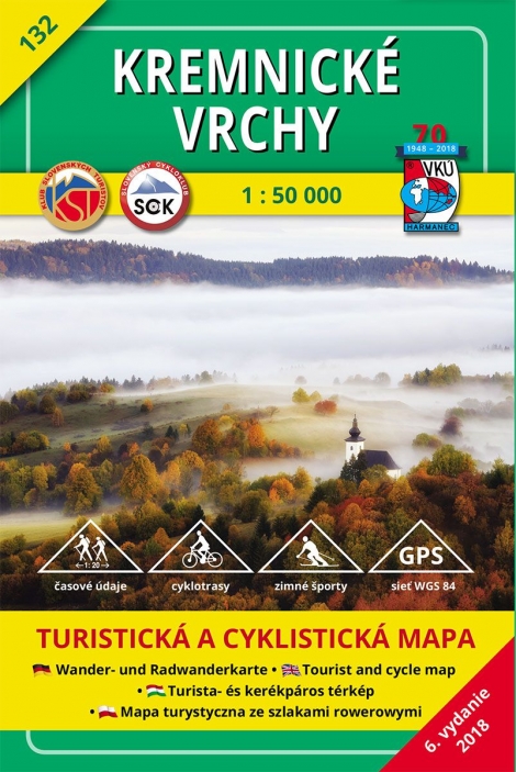 Kremnické vrchy 1:50 000 (6.vydanie) - Turistická mapa 132