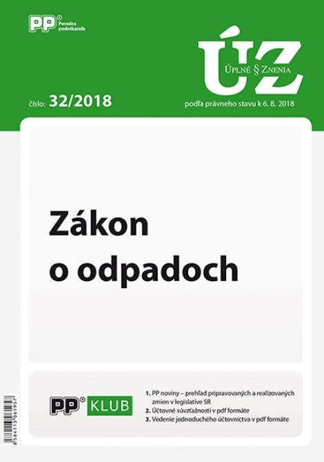 UZZ 32/2018 Zákon o odpadoch