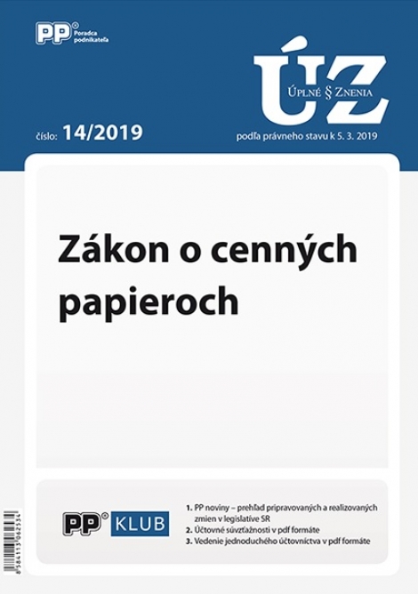 UZZ 14/2019 Zákon o cenných papieroch - 