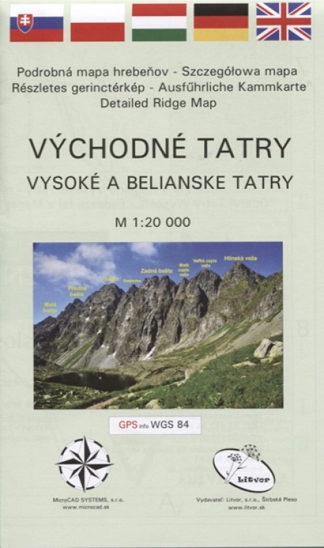 Východné Tatry - Vysoké a Belianske Tatry (mapa) - 