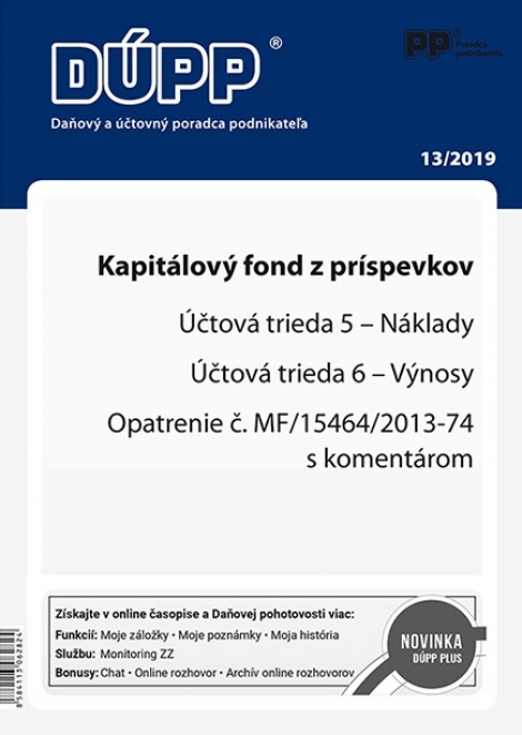 DUPP 13/2019 Kapitálový fond z príspevkov - 