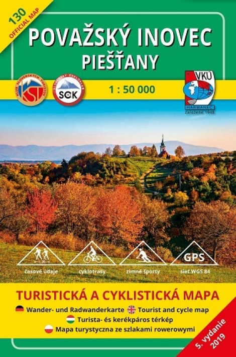 Považský Inovec - Piešťany 1:50 000 (5.vydanie) - Turistická a cyklistická mapa