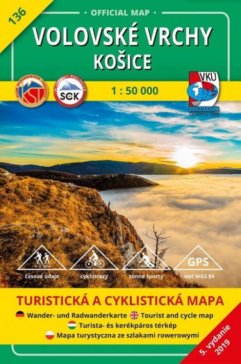 Volovské vrchy - Košice (5.vydanie) - Turistická mapa 136