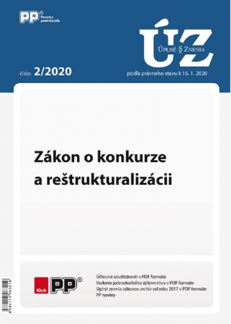 UZZ 2/2020 Zákon o konkurze a reštrukturalizácii - 