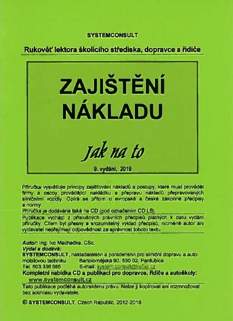 Zajištění nákladu (10.vydání) - Ivo Machačka