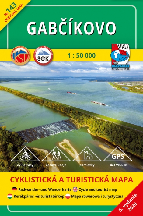 Gabčíkovo 1:50 000 (5.vydanie) - Turistická a cyklistická mapa