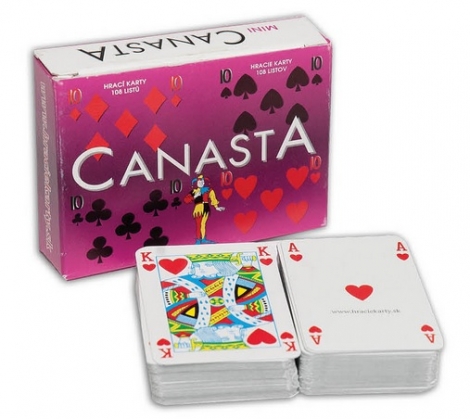 Canasta mini hracie karty 108 listorv / Canasta mini hrací karty 108 listů - 