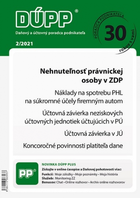 DUPP 2/2021  Nehnuteľnosť právnickej osoby v ZDP - 