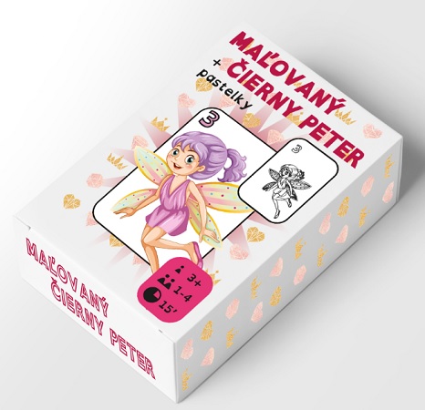 Maľovaný Čierny Peter víly (26 kariet + pastelky) - 