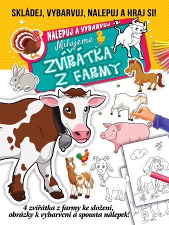 Milujeme zvířátka z farmy (česky) - Skládej, vybarvuj, nalepuj a hraj si!