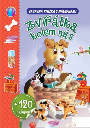 Zvířátka kolem nás + 120 nálepek (česky) - Zábavná knížka s nálepkami