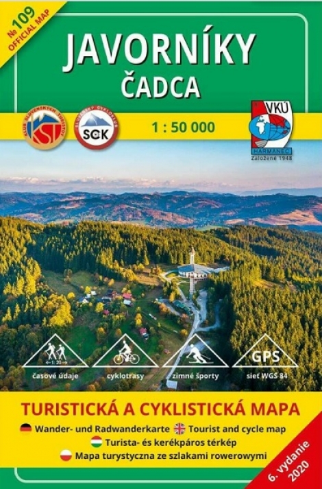 Javorníky - Čadca 1:50 000 (6.vydanie) - Turistická a cyklistická mapa
