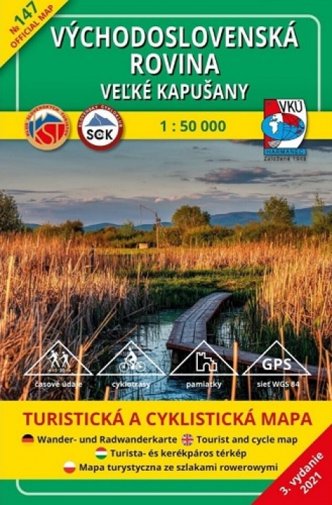 Východoslovenská rovina - Veľké Kapušany 1:50 000 (3.vydanie) - Turistická a cyklistická mapa