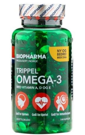Rybí tuk v kapsuliach Trippel Omega - Trippel Omega 3 (Biopharma) 144 kapsúl