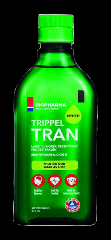 Rybí olej Trippel Tran Lime - Limetkovo rozmarínová príchuť (375 ml)