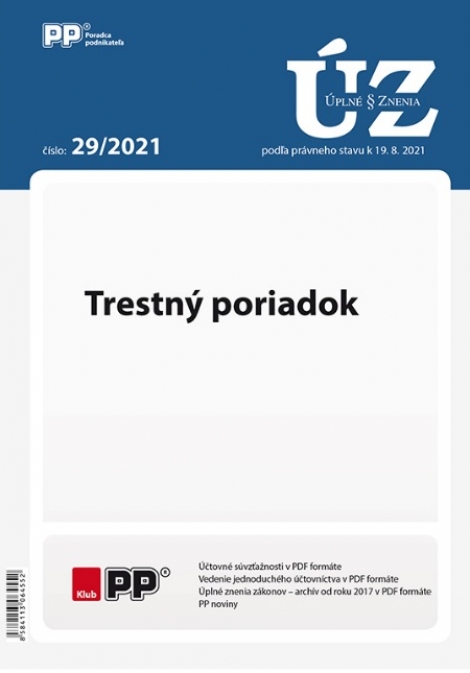 UZZ 29/2021 Trestný poriadok
