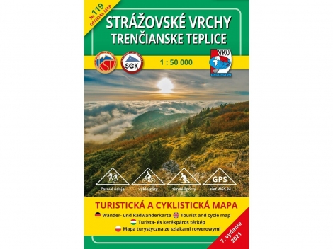 Strážovské vrchy - Trenčianske Teplice - Turistická a cyklistická mapa