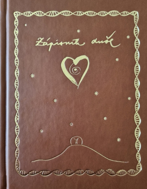 Zápisník duše (hnedý) - Hnedý s medenou ražbou