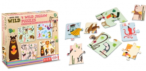 Into the Wild - 4 Wild Jigsaw Puzzles (kufrík) - 