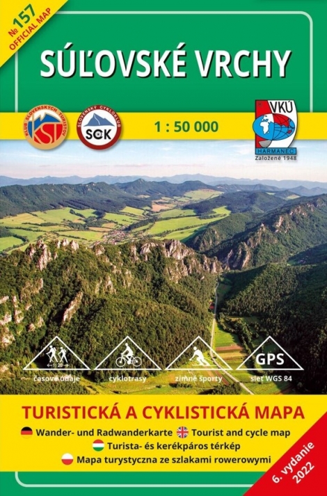 Súľovské vrchy 1:50 000 - Turistická a cyklistická mapa