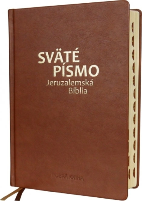 Sväté písmo – Jeruzalemská Biblia (veľký formát) – hnedá so zlatorezom - 