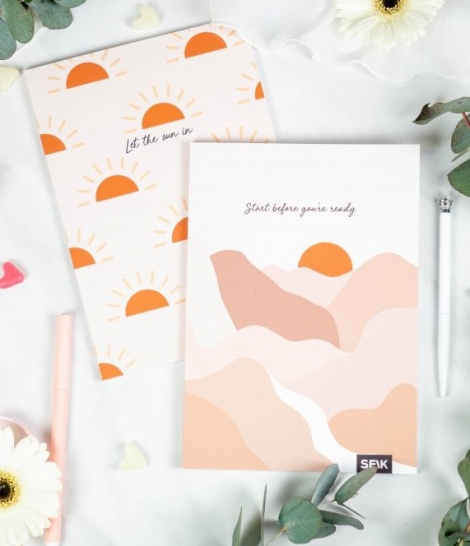 Zápisníky slnko & pláž (2ks) - set 2 zápisníkov