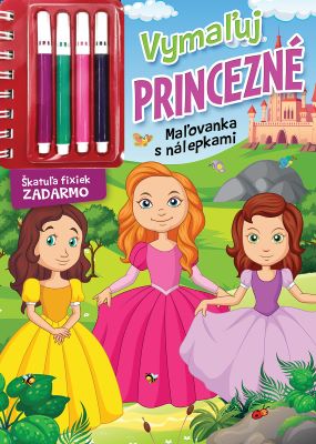 Vymaľuj princezné - Maľovanka s nálepkami