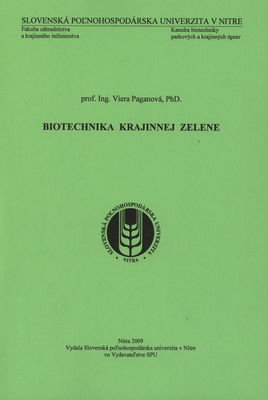 Biotechnika krajinnej zelene - 
