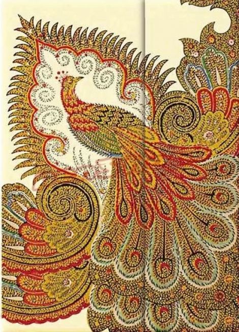 Paperblanks - Swirling Peacock Ivory - MIDI - linajkový
