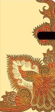 Paperblanks - Swirling Peacock Ivory - SLIM - linajkový