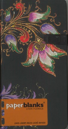 Paperblanks - Floral Cascade Ebony - SLIM - linajkový